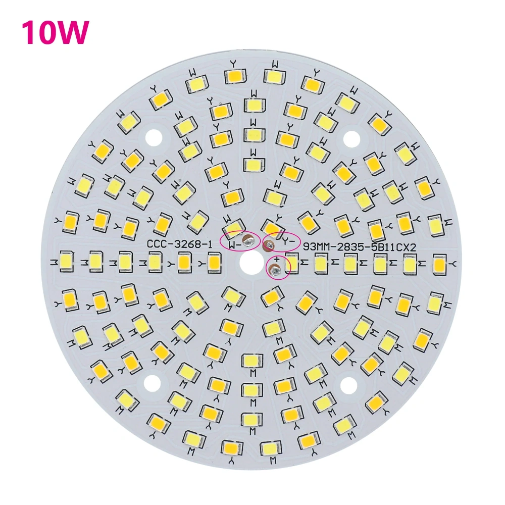 SMD2835 Two-Color Chip 10W 18W 24W 36W LED COB Lamp Beads 250mA Floodlight for Spotlight Panel Light Convert Color Round Shape