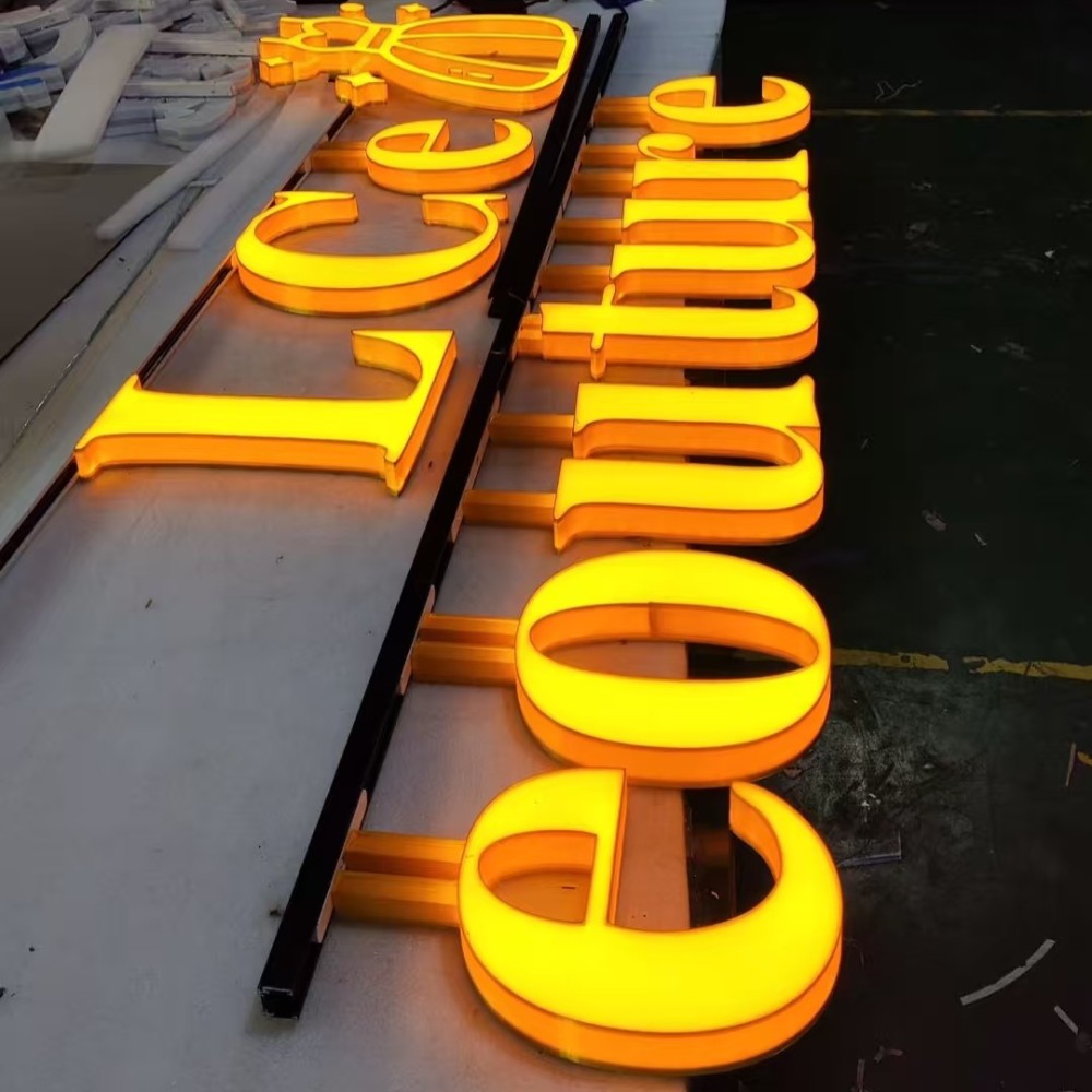 Track-mounted Versatile Installation Acrylic Letters with Led Lights 3d Channel Letter Sign for Shop