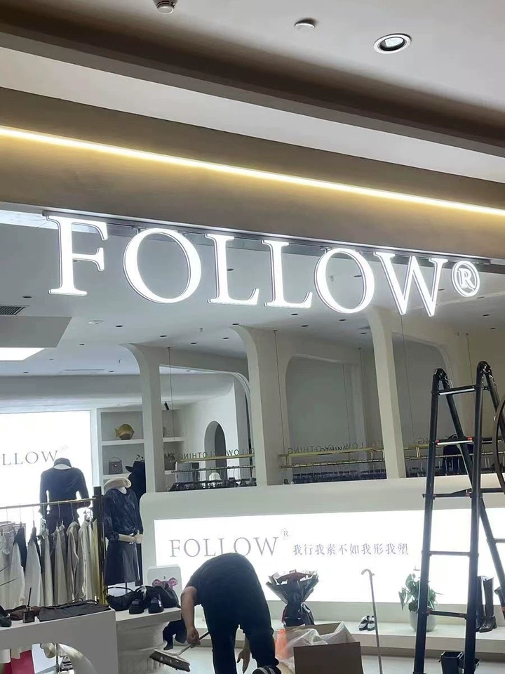 Track-mounted Versatile Installation Acrylic Letters with Led Lights 3d Channel Letter Sign for Shop