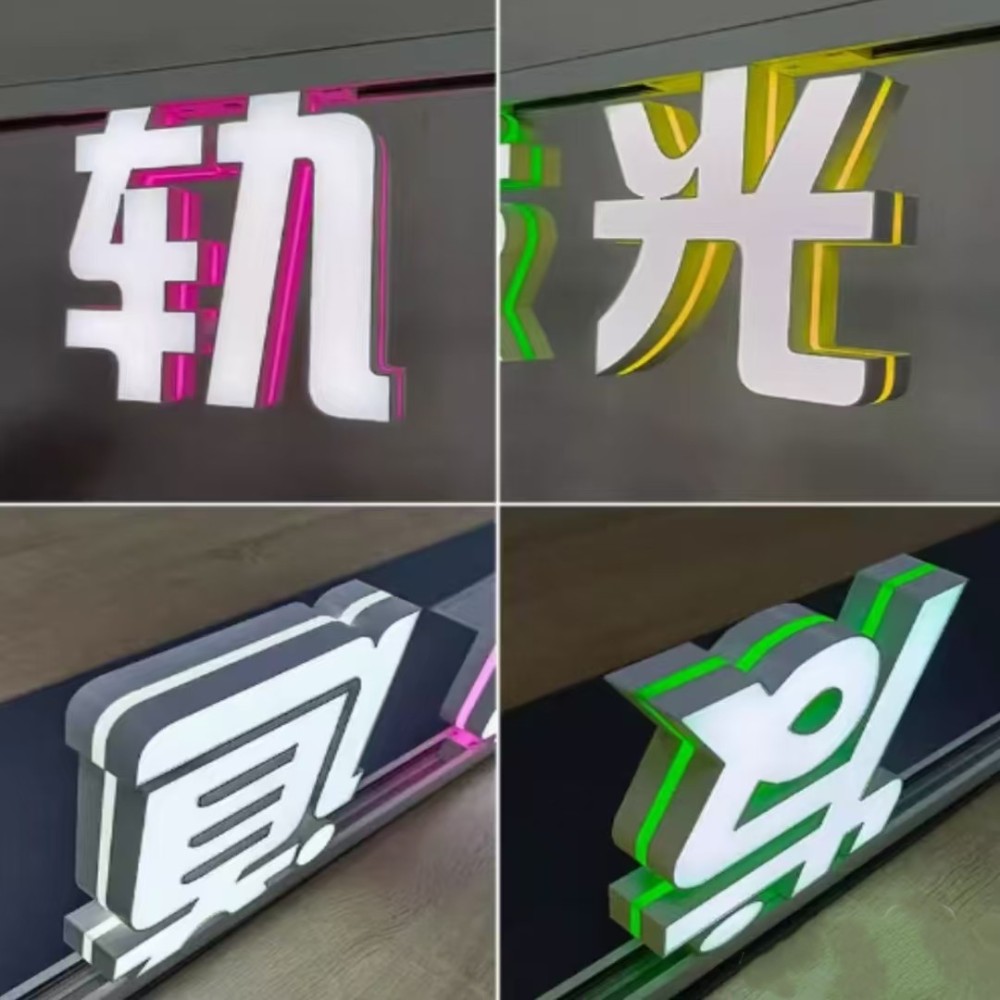 Track-mounted Versatile Installation Acrylic Letters with Led Lights 3d Channel Letter Sign for Shop