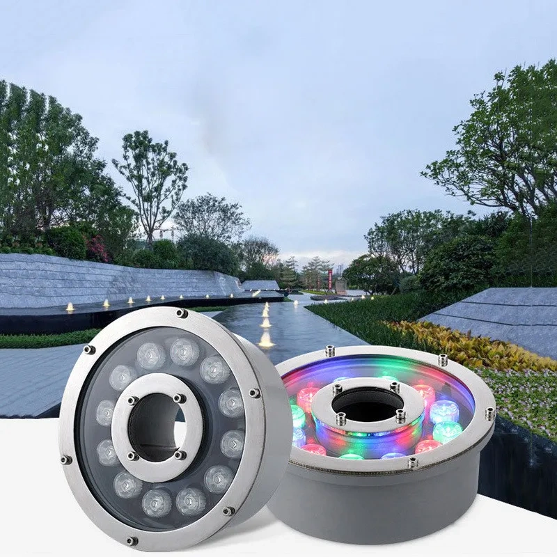 RGB LED fountain light with remote control for water features
