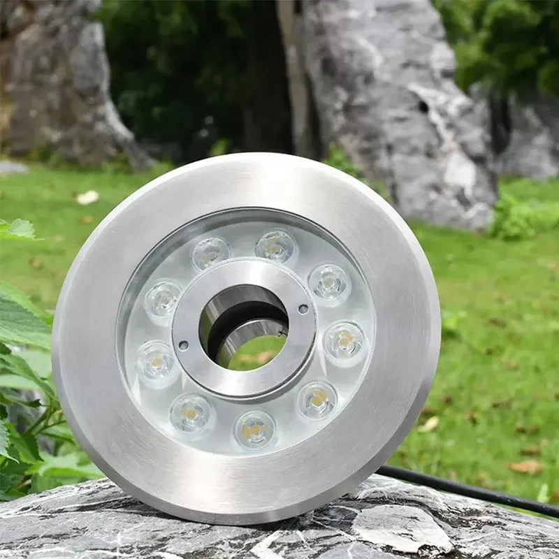 Stainless steel housing of an IP68 underwater fountain light