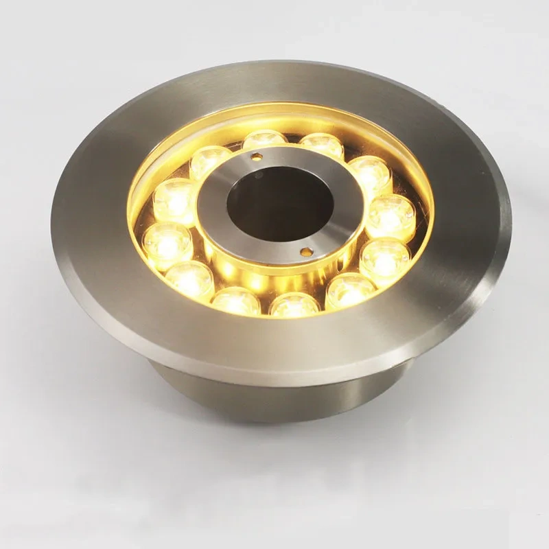 Warm white stainless steel fountain light for garden ponds