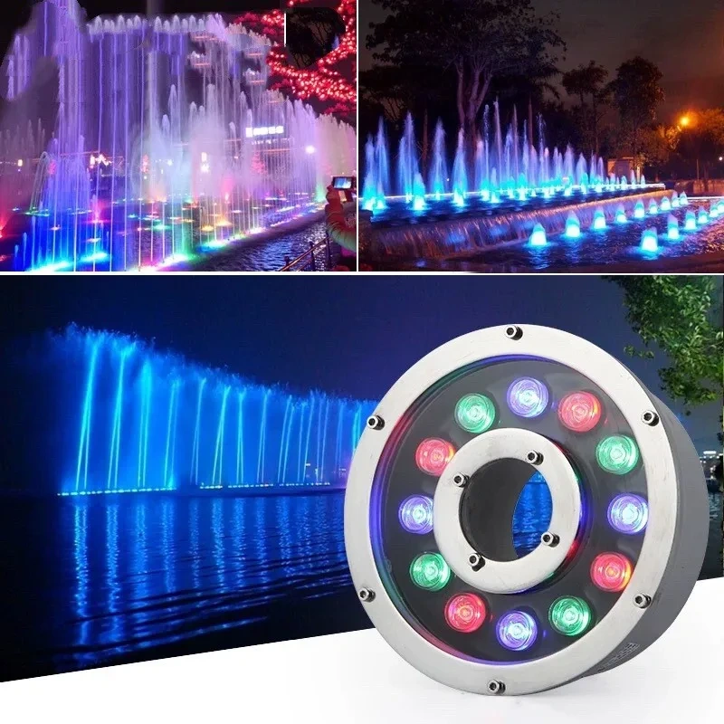 RGB underwater LED fountain light for decorative fountains