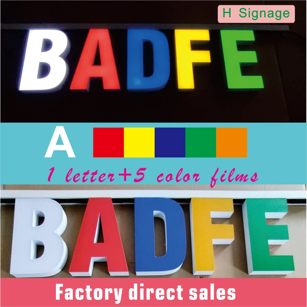 Customized LED luminous character outdoor store sign neon light track luminous character combination letter waterproof
