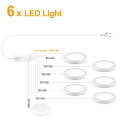6x LED Puck Light