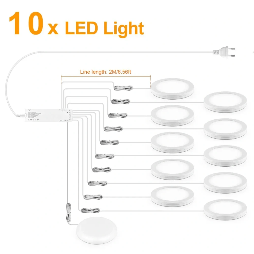 LED puck light with aluminum housing for indoor cabinet applications