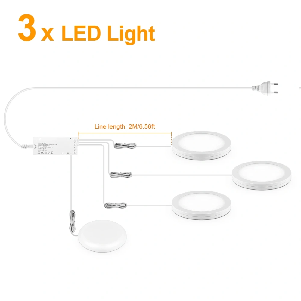 Neutral white LED puck light for wardrobe and furniture lighting