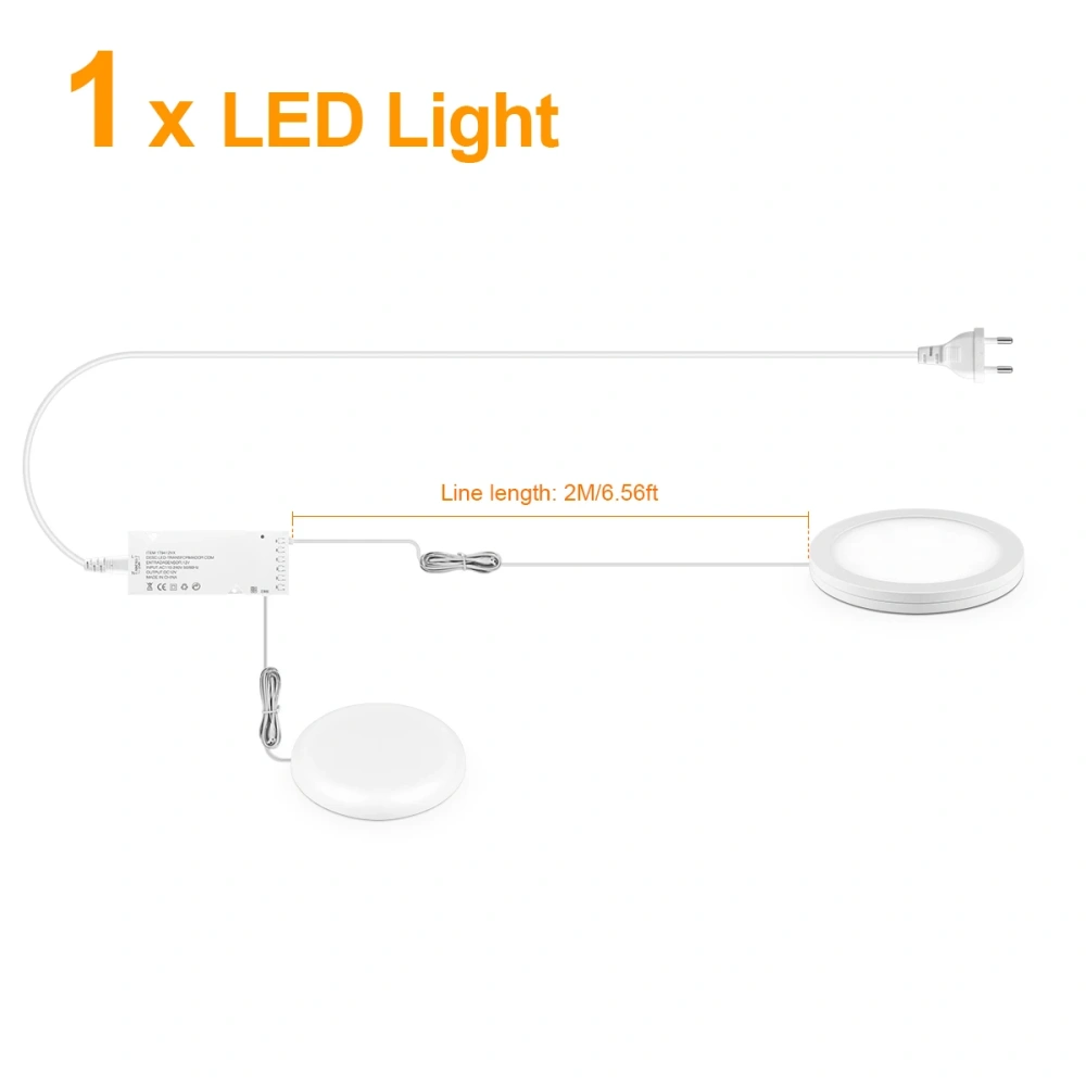 Warm white LED puck light for kitchen cabinet lighting