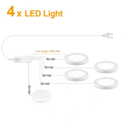 4x LED Puck Light