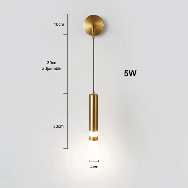 Nordic Bedroom Decoration Wall Lamp Iron Material Linear Light With Reading Spot Lamp Hotel Indoor Luxury LED Modern Wall Lustre