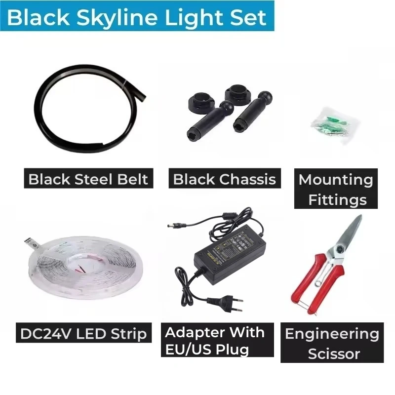 24V COB RGB LED wall lamp with continuous linear lighting