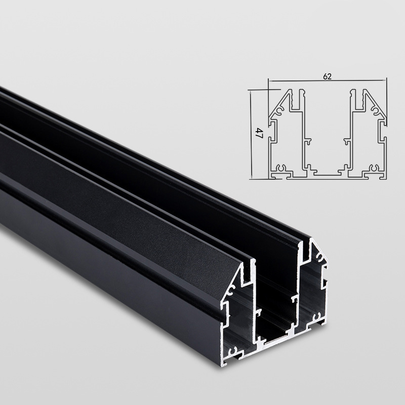 Embedded magnetic track lighting system for modern ceiling interiors