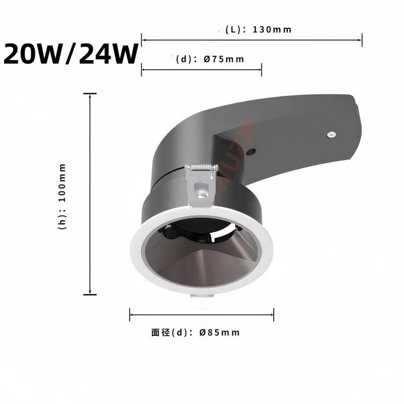 Recessed COB LED Downlight – Wall Wash Spotlight for Home & Retail