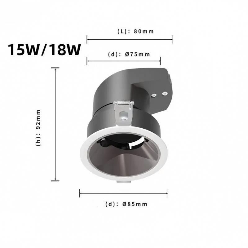 Recessed COB LED Downlight – Wall Wash Spotlight for Home & Retail