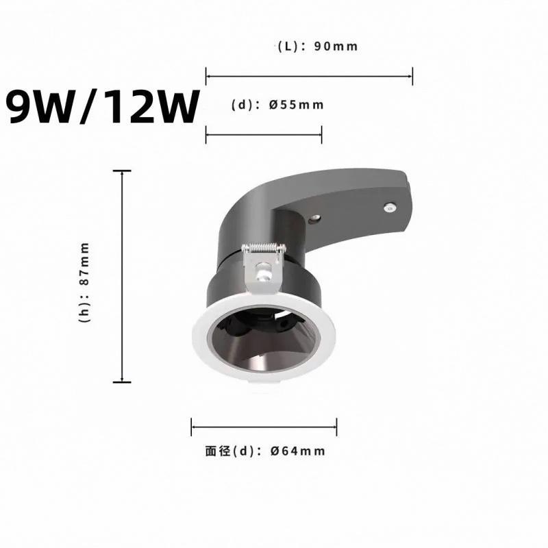 Recessed COB LED Downlight – Wall Wash Spotlight for Home & Retail