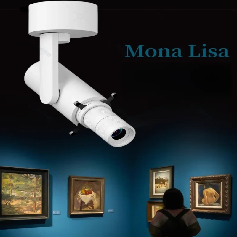 White LED museum spotlight for artwork and gallery lighting