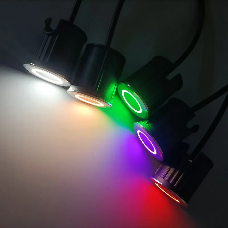 Compact stainless steel IP68 in-ground LED garden light