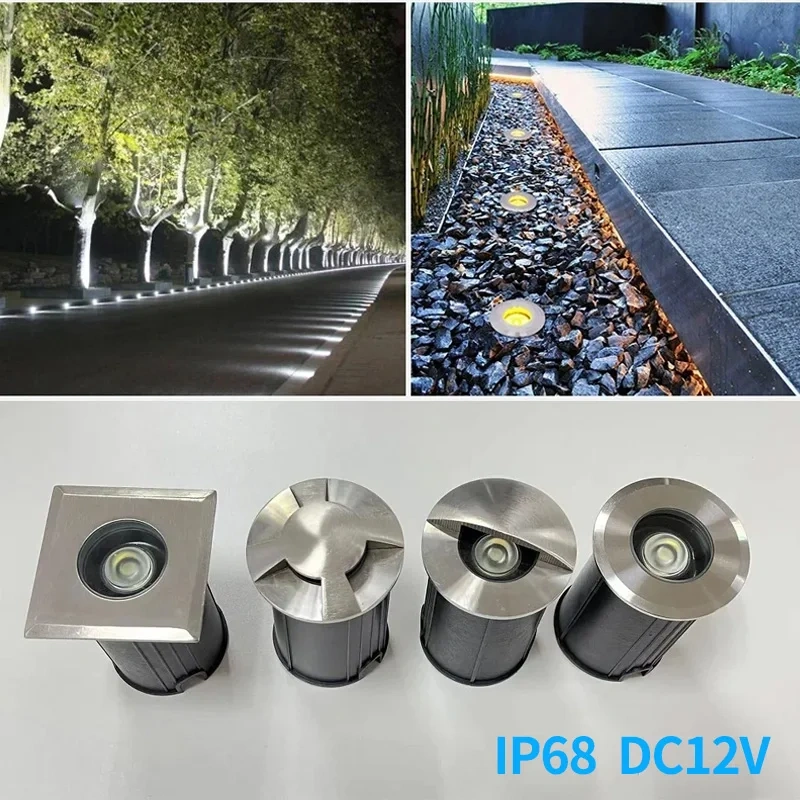 Stainless steel in-ground LED light for outdoor landscape lighting