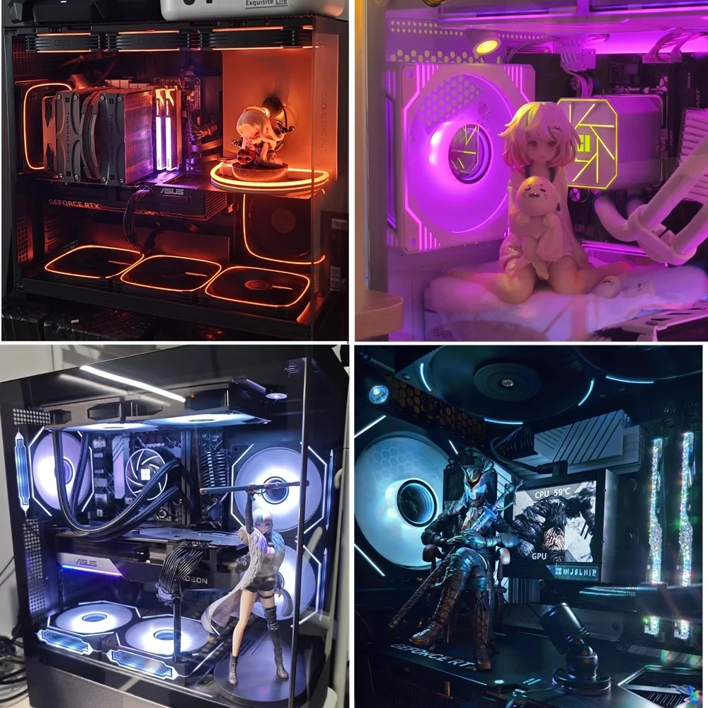 ARGB mini spotlight for gaming desk and collectible display