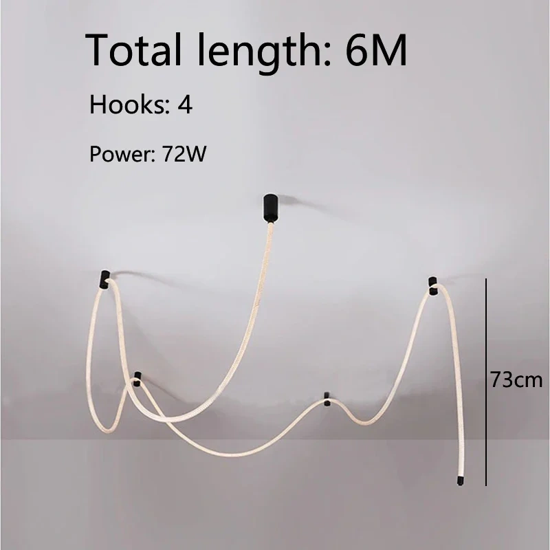 Modern LED Line Light Designer DIY Chandelier for Loft Villa Duplex Living Room Exhibition Hall Creative Art Home Lighting