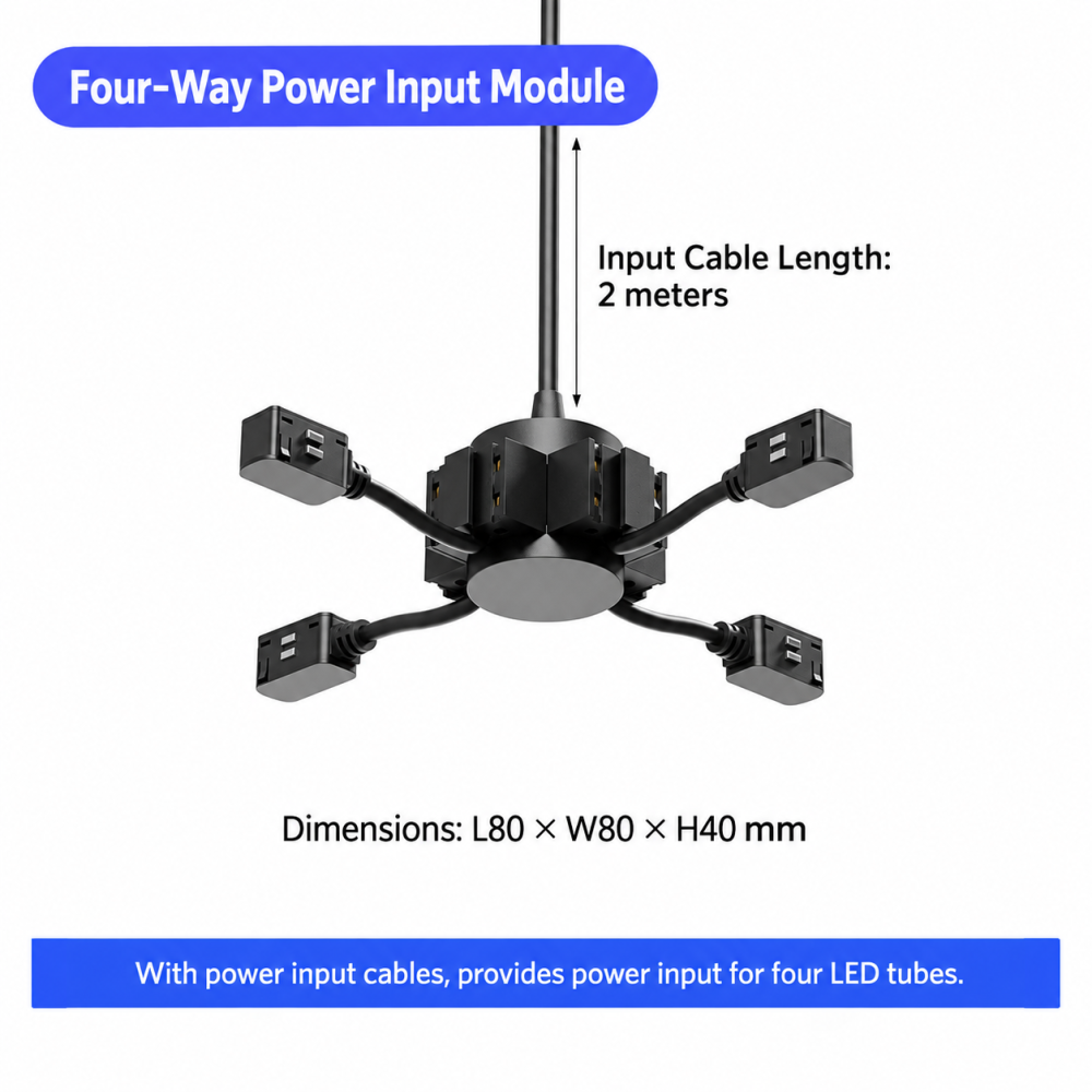 Modular Magnetic LED Tube Lighting System for Offices & Commercial Spaces