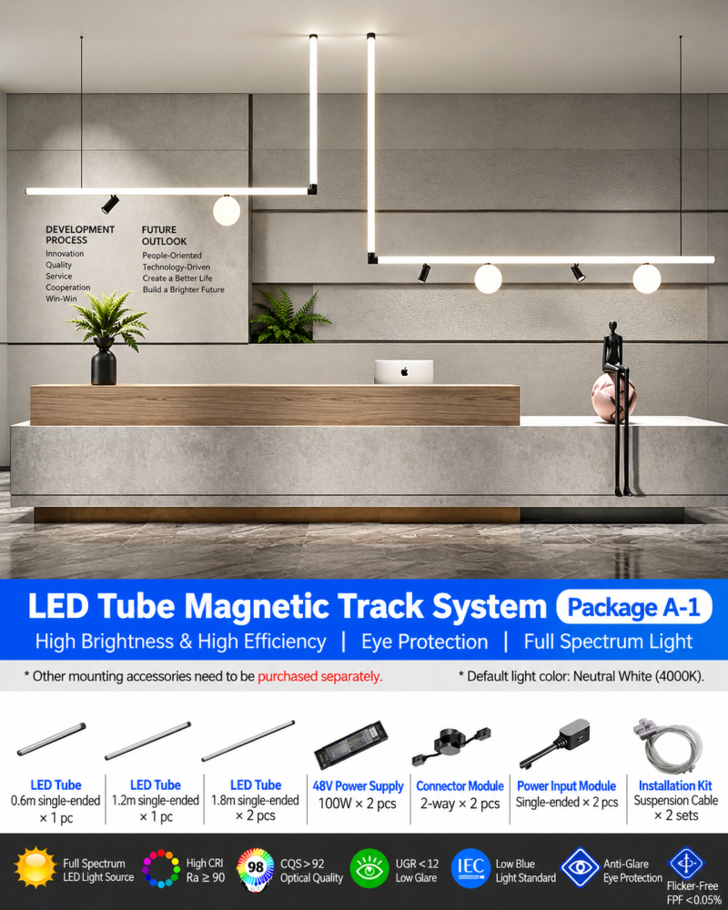 Led Office Light Strip Lamp Modern Commercial Magnetic Lamp Simple Creative Combination Strip Design Light Luxury Lighting Fixtures