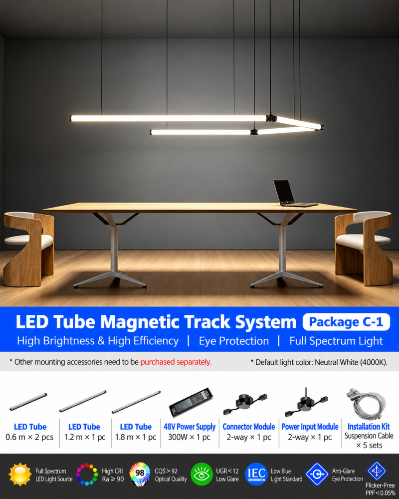 Led Office Light Strip Lamp Modern Commercial Magnetic Lamp Simple Creative Combination Strip Design Light Luxury Lighting Fixtures