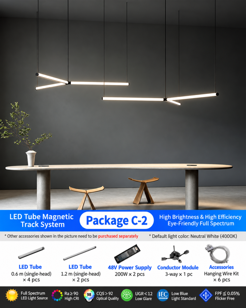 Led Office Light Strip Lamp Modern Commercial Magnetic Lamp Simple Creative Combination Strip Design Light Luxury Lighting Fixtures
