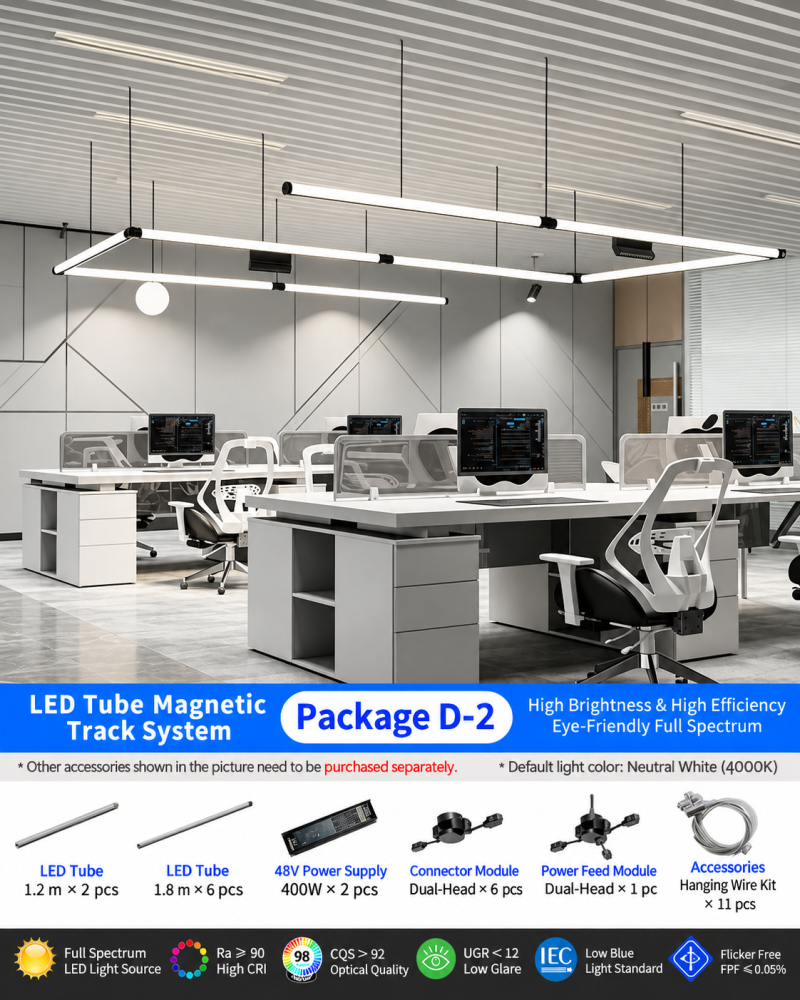 Led Office Light Strip Lamp Modern Commercial Magnetic Lamp Simple Creative Combination Strip Design Light Luxury Lighting Fixtures