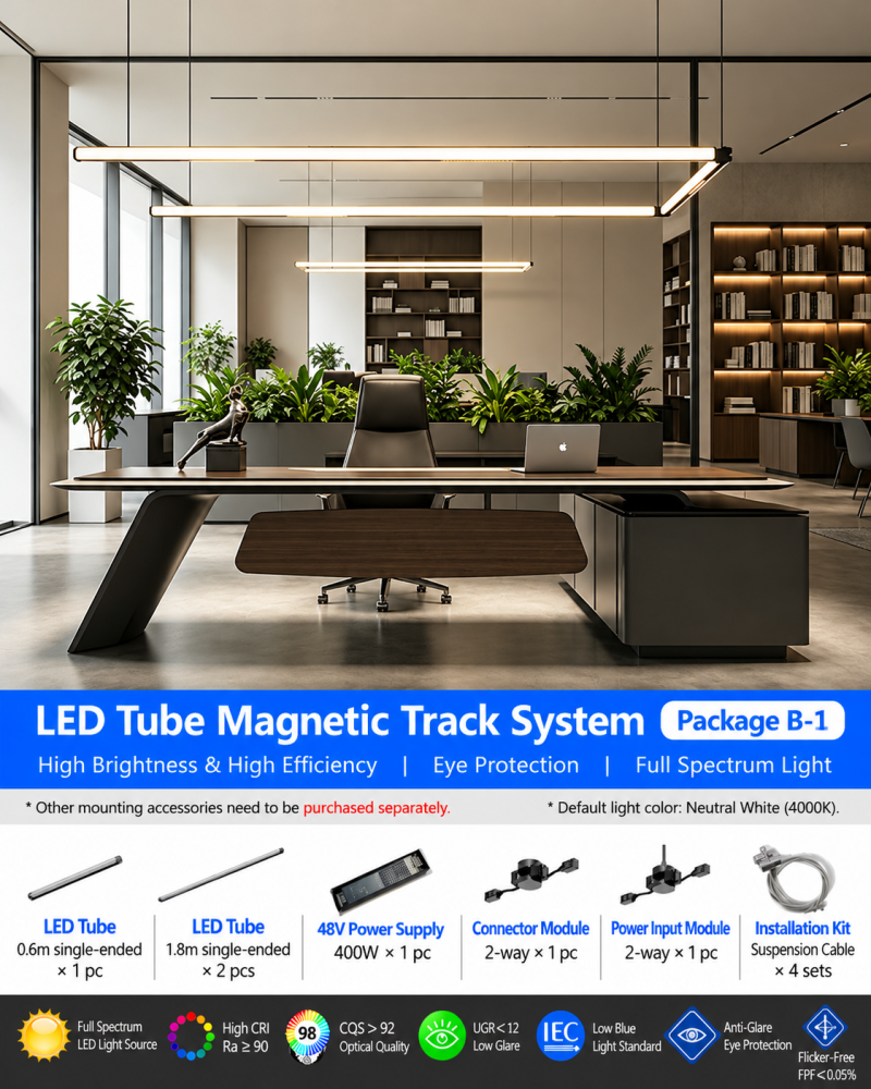 Led Office Light Strip Lamp Modern Commercial Magnetic Lamp Simple Creative Combination Strip Design Light Luxury Lighting Fixtures