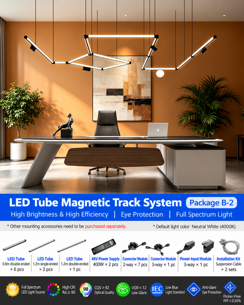 Led Office Light Strip Lamp Modern Commercial Magnetic Lamp Simple Creative Combination Strip Design Light Luxury Lighting Fixtures