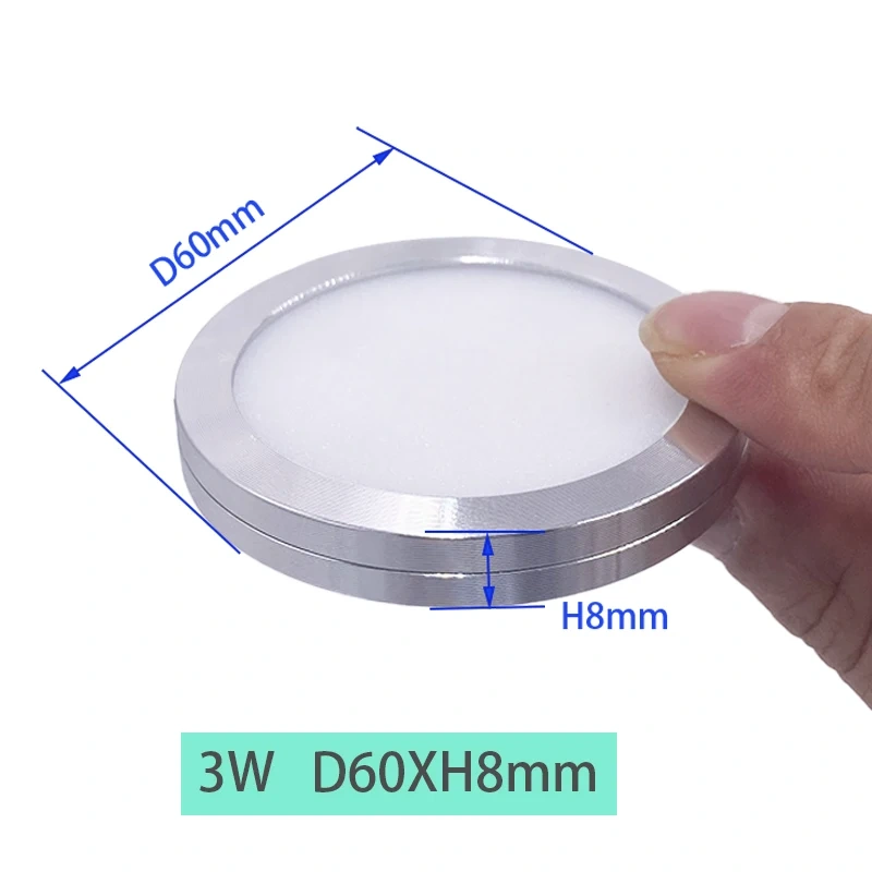 Silver aluminum RGBW LED cabinet light with a slim round housing