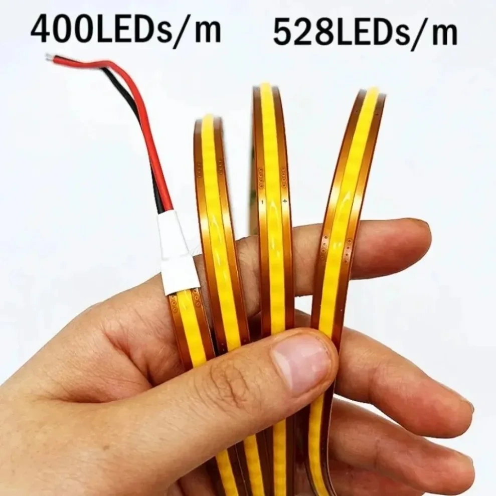 High-density COB LED strip with 528 LEDs per meter
