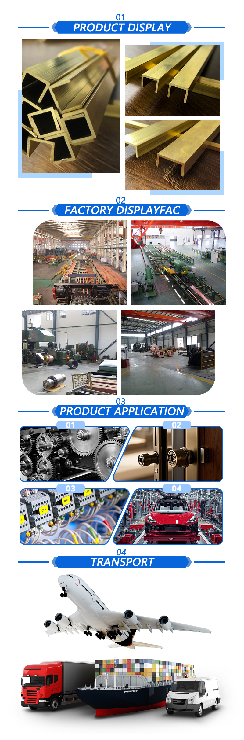 Slot Shaped Brass Profiles