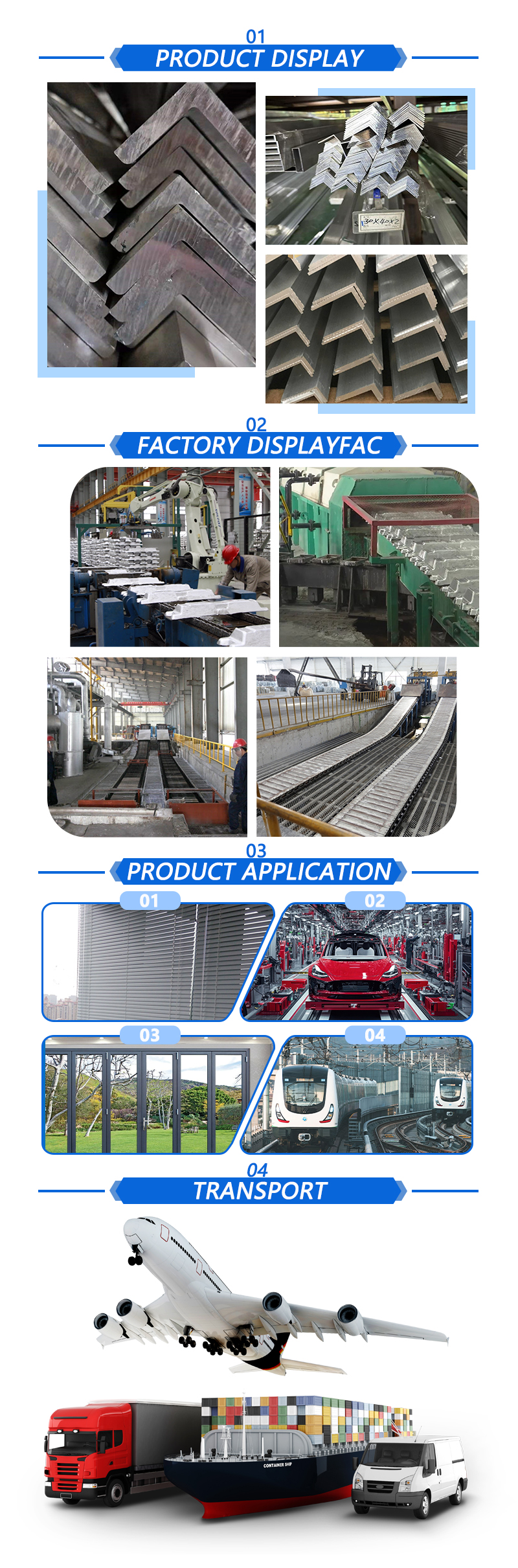 Unequal Triangle Shaped Aluminum Profiles