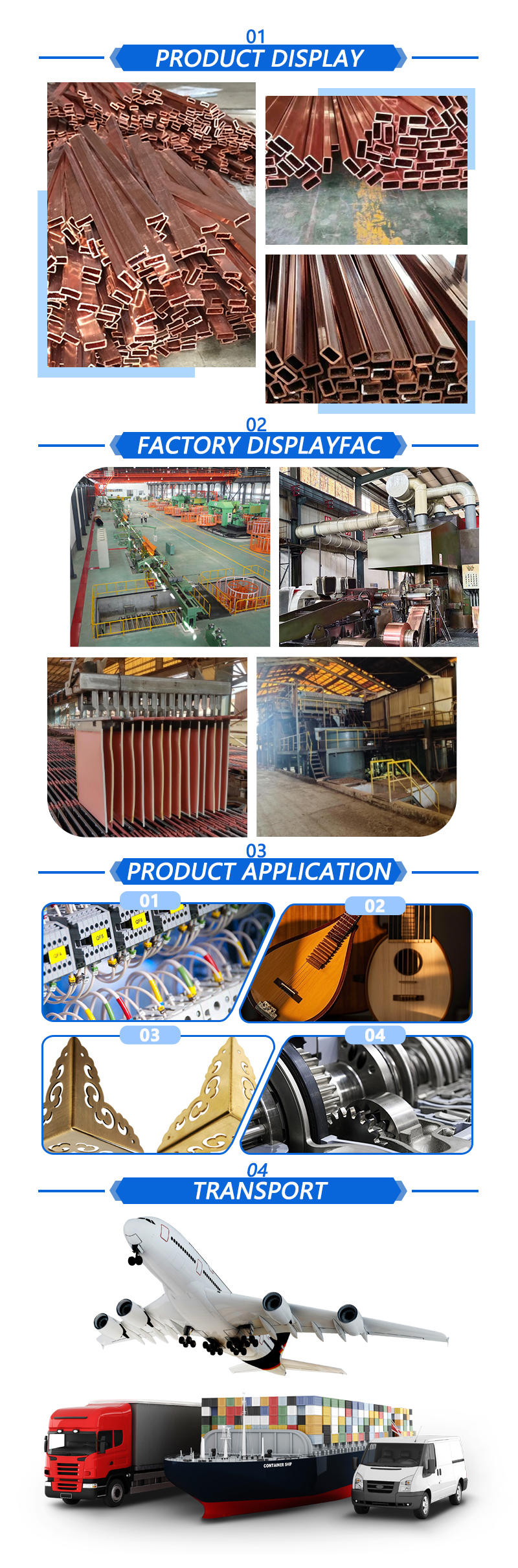 Copper Rectangle Tube