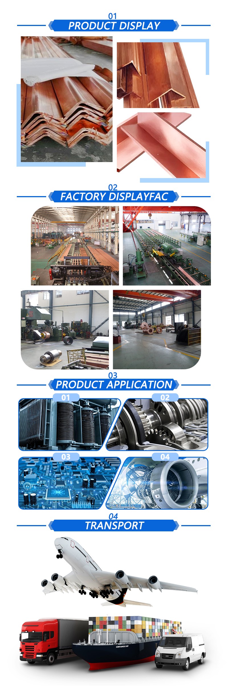 Triangle Shaped Copper Profiles