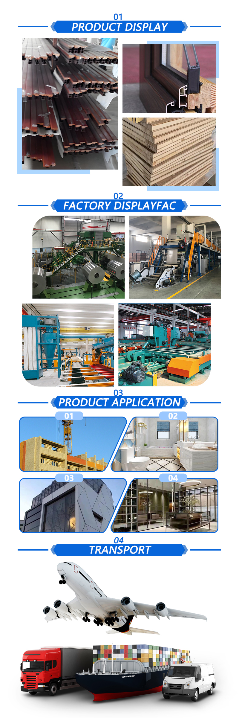 Aluminum Wood Composite Profiles