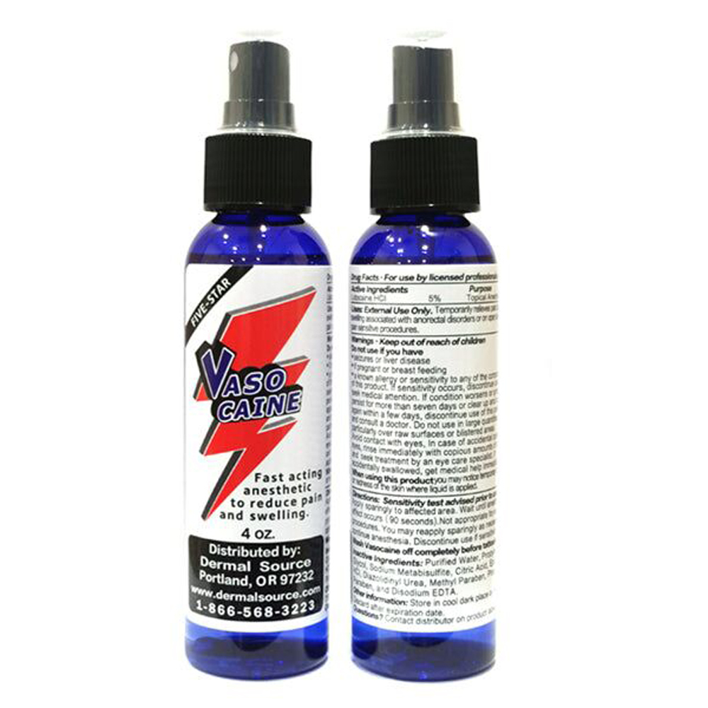 Five Star Vasocaine Topical Relieving Spray-4 OZ Bottle