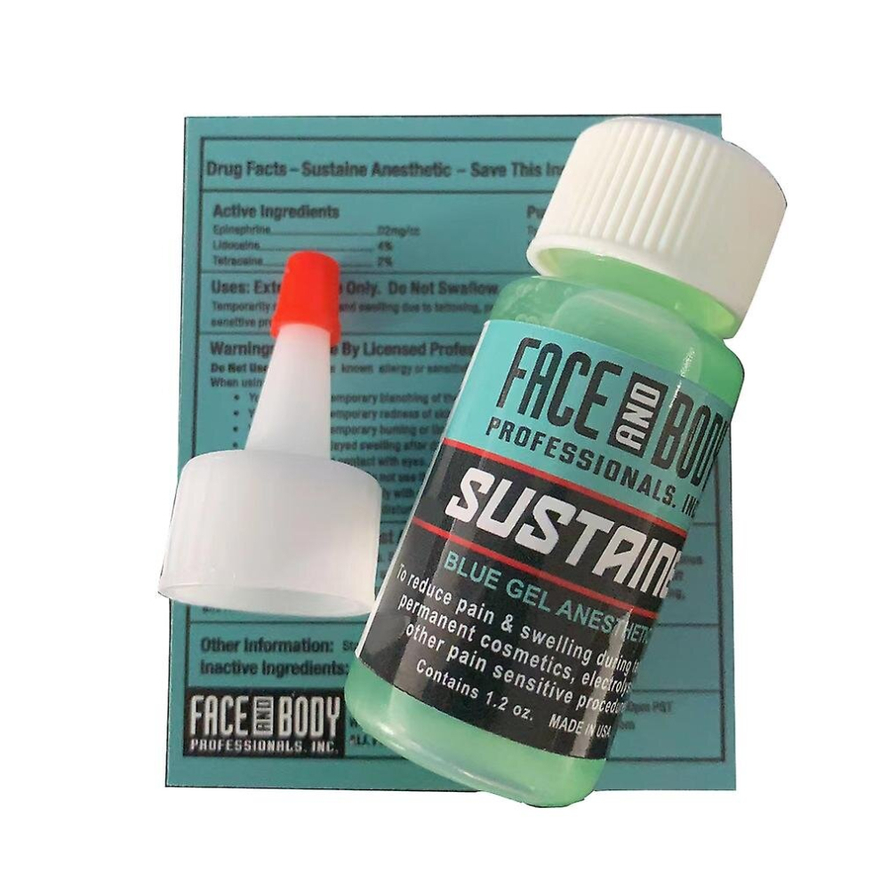 1 Piece 1.2oz Professional Face Amp Body Tattoo Support Blue Gel Semi-permanent Eyebrow Eyeline Blue Assist Care Gel