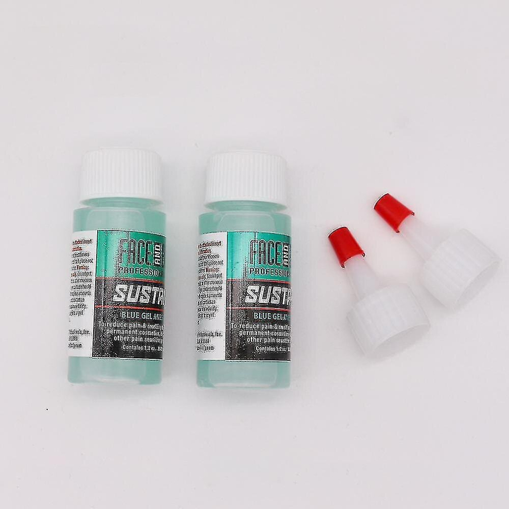 1 Piece 1.2oz Professional Face Amp Body Tattoo Support Blue Gel Semi-permanent Eyebrow Eyeline Blue Assist Care Gel
