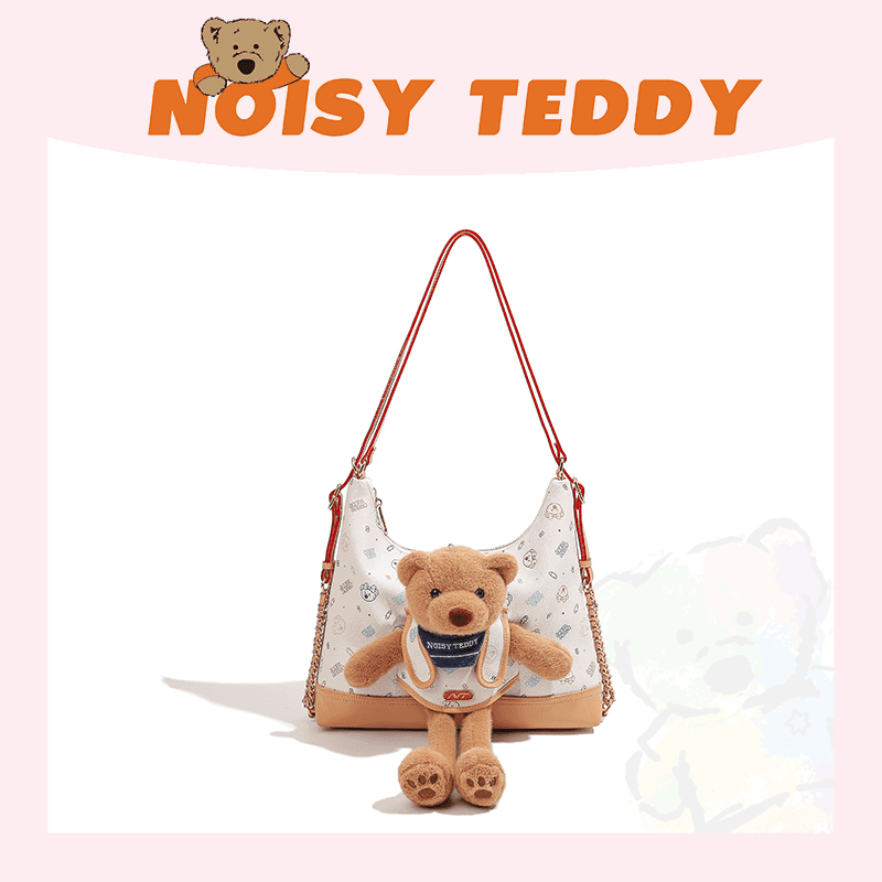 NOISY TEDDY 2025 New Playful Teddy Bear Dreamy Cloud Cake Casual Backpack