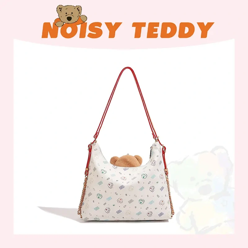 NOISY TEDDY 2025 New Playful Teddy Bear Dreamy Cloud Cake Casual Backpack