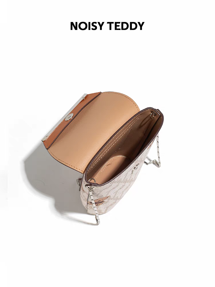 NOISY TEDDY 2023 New Fashion Trendy Compact and Cute Women's Chain Shoulder Crossbody Bag, Versatile