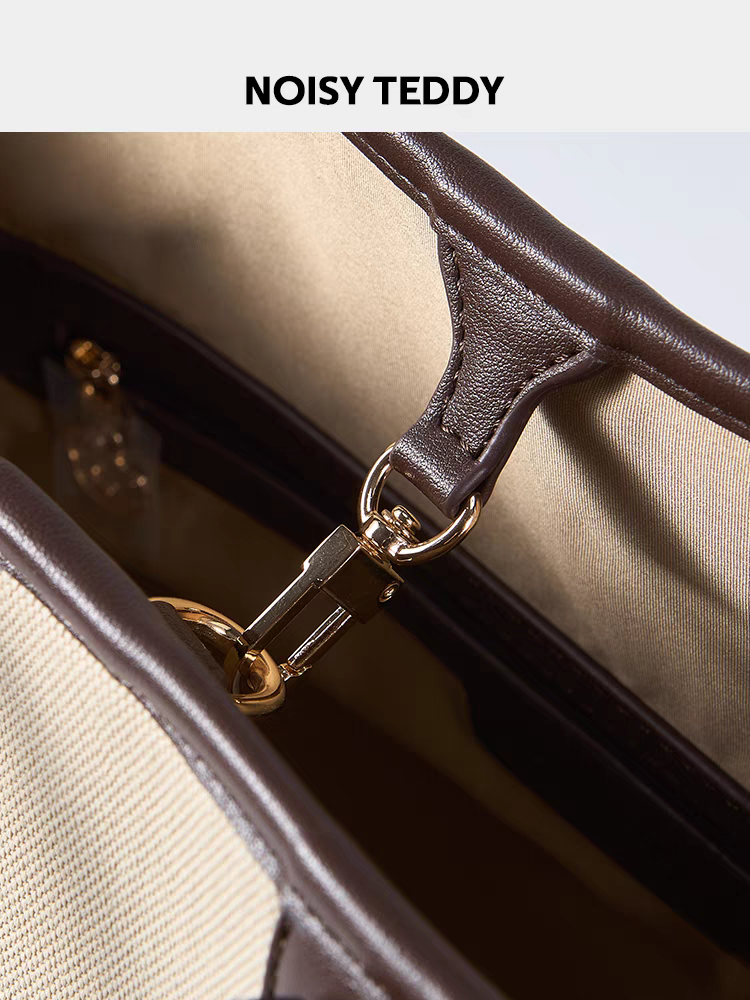 NOISY TEDDY 224-year new universal style women's all-size shoulder tote bag with letter print, fashionable and versatile.