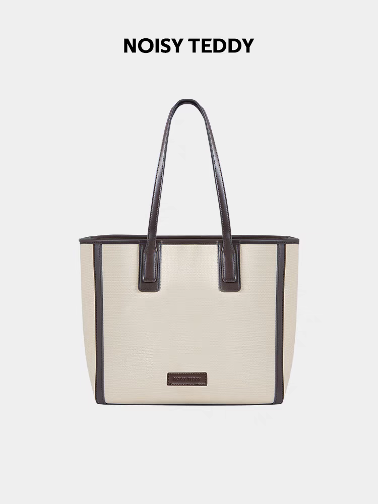 NOISY TEDDY 224-year new universal style women's all-size shoulder tote bag with letter print, fashionable and versatile.