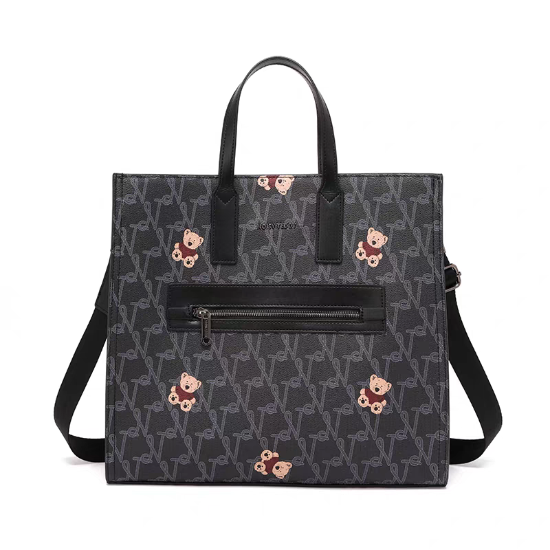 Noisy Teddy 25th Anniversary New Fashion Trend Women's Handbag with Vintage Print - Single Shoulder Style - Small Square Bag - Versatile