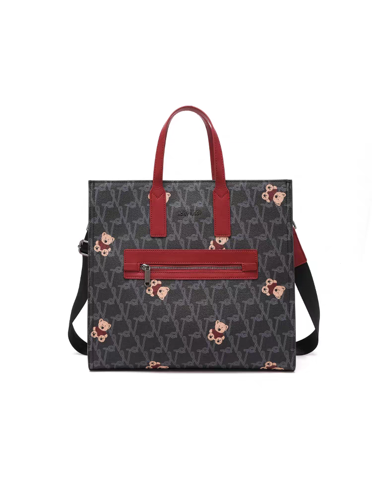 Noisy Teddy 25th Anniversary New Fashion Trend Women's Handbag with Vintage Print - Single Shoulder Style - Small Square Bag - Versatile