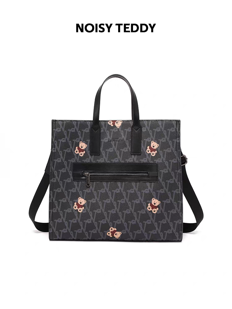 Noisy Teddy 25th Anniversary New Fashion Trend Women's Handbag with Vintage Print - Single Shoulder Style - Small Square Bag - Versatile